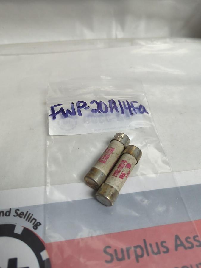 Used COOPER BUSSMANN,FWP-20A14Fa,20 AMP FUSE LOT OF 2 PRE-OWNED