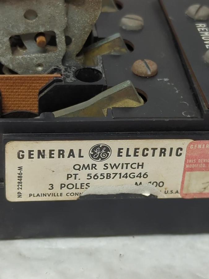 Used GE,565B714G46,QMR SWICH 3-POLE PRE-OWNED