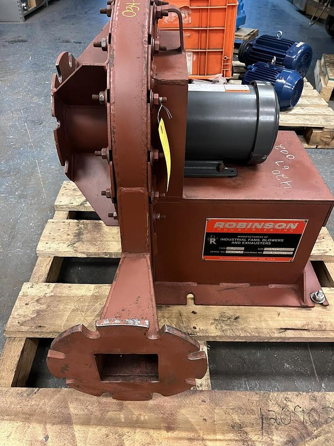Used ROBINSON,RL,INDUSTRIAL FAN BLOWER SIZE 1.5X10 1-1/2HP 3PH 3480RPM