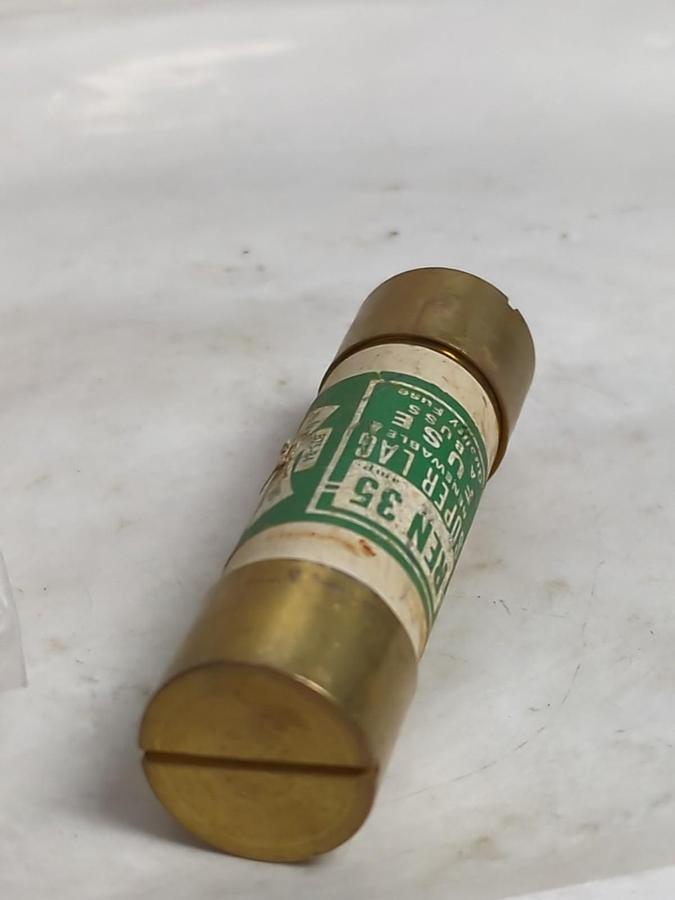COOPER BUSSMANN,REN-35,SUPER-LAG RENEWABLE FUSE 35 AMP LOT OF 2 PRE-OWNED
