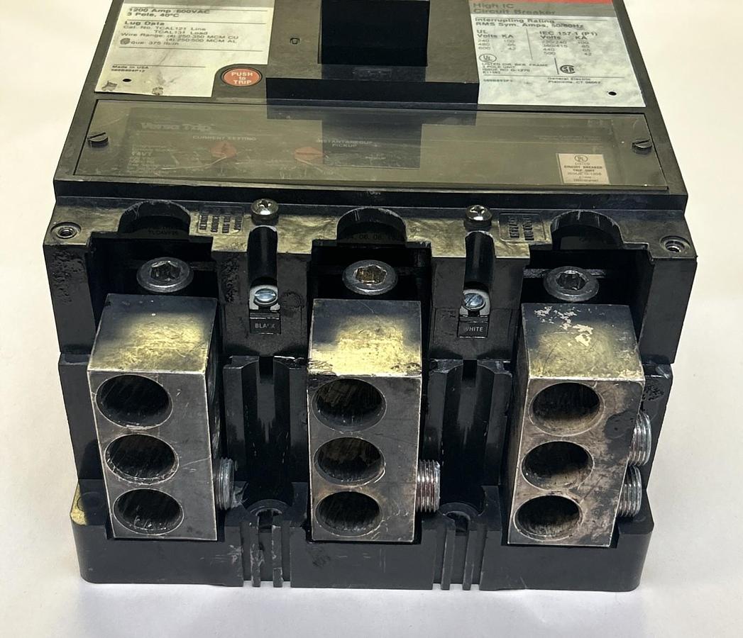 Used GENERAL ELECTRIC,TKL4V4612,HIGH IC CIRCUIT BREAKER 1200A 600V 3P