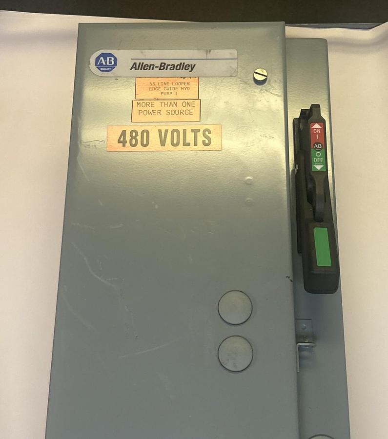 Used ALLEN BRADLEY,512-BFB-6P-24R,COMBINATION STARTER DISCONNECT SIZE 1