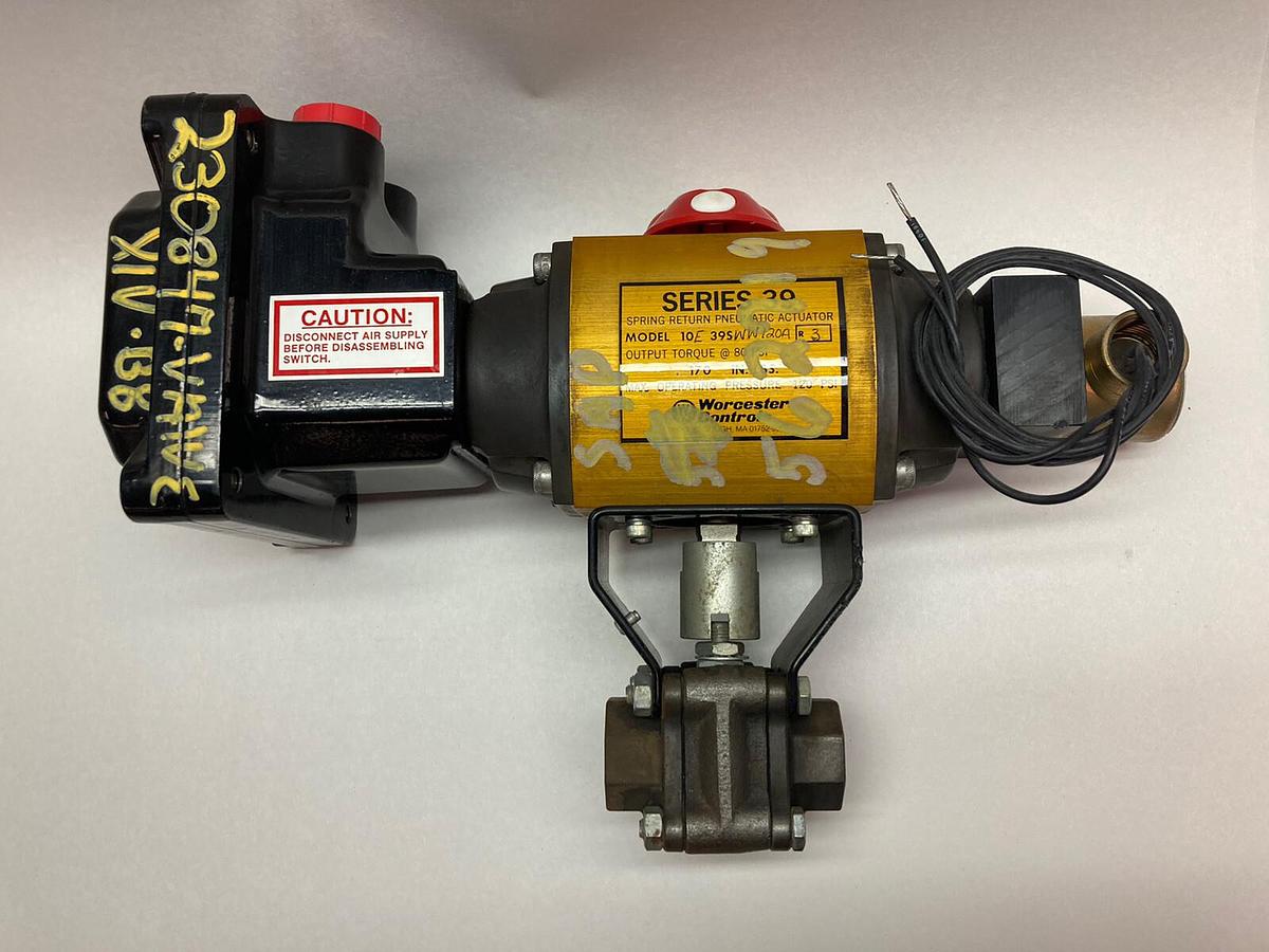 Used Flowserve,10E39SWW120A-R3,Series 39 Pneumatic Actuator Valve