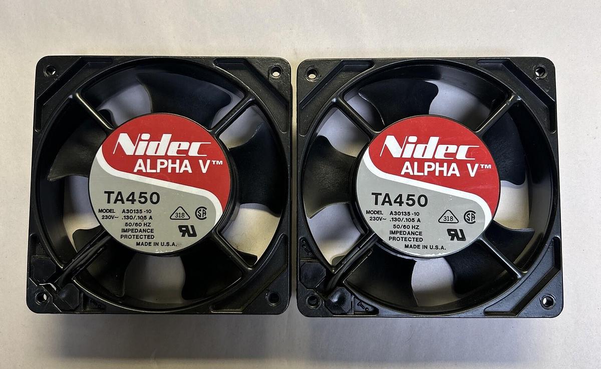 Used NIDEC,TA450,COOLING FAN 230V LOT OF 2