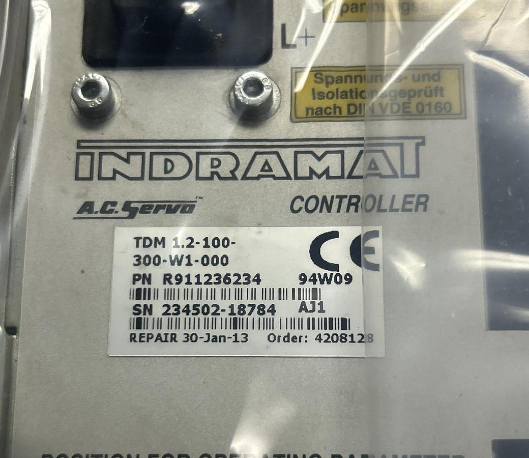Used INDRAMAT,TDM1.2-100-300-W1-000,AC SERVO CONTROLLER REFURBISHED