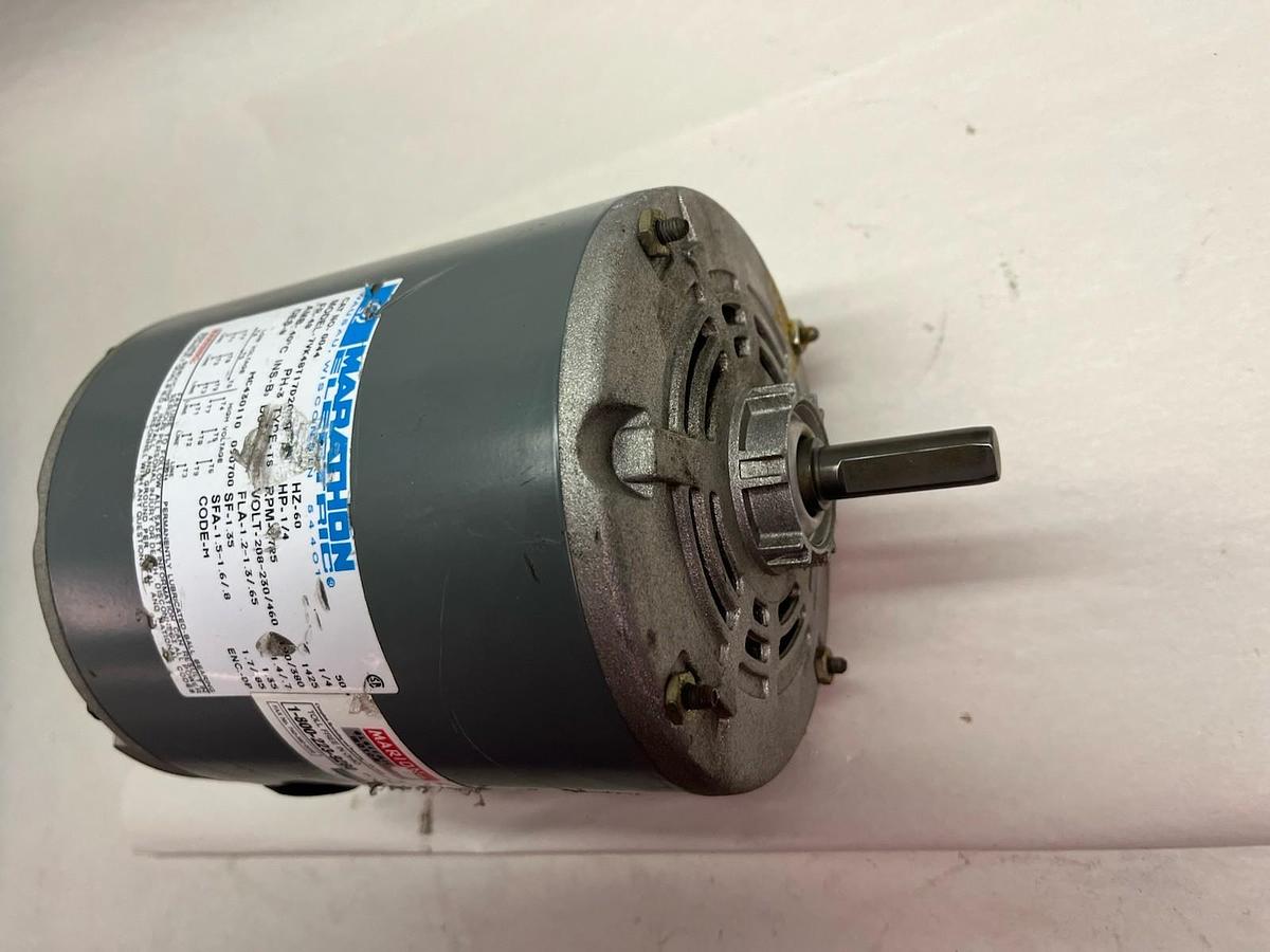 Used MARATHON,G044,ELECTRIC MOTOR 1/4HP 1725RPM 3PH FR 48