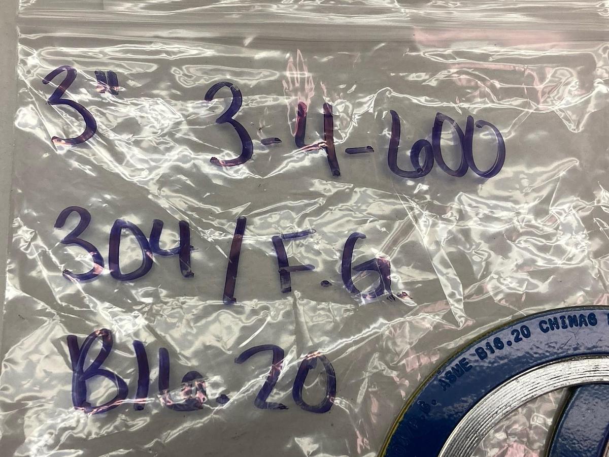 Garlock Flexseal,3-4-600 ASME,3 Inch Spiral Flange Gasket 304/F.G. B16.20 LOT OF