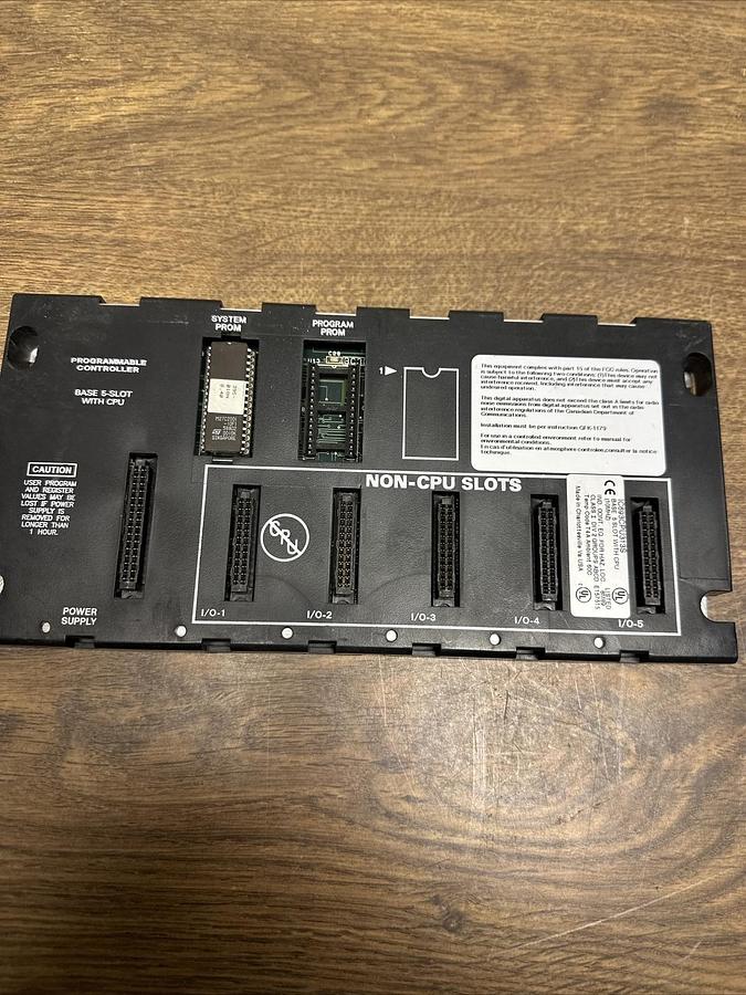 Used GE Fanuc,IC693CPU313S,Programmable Controller Base 5 Slot With CPU
