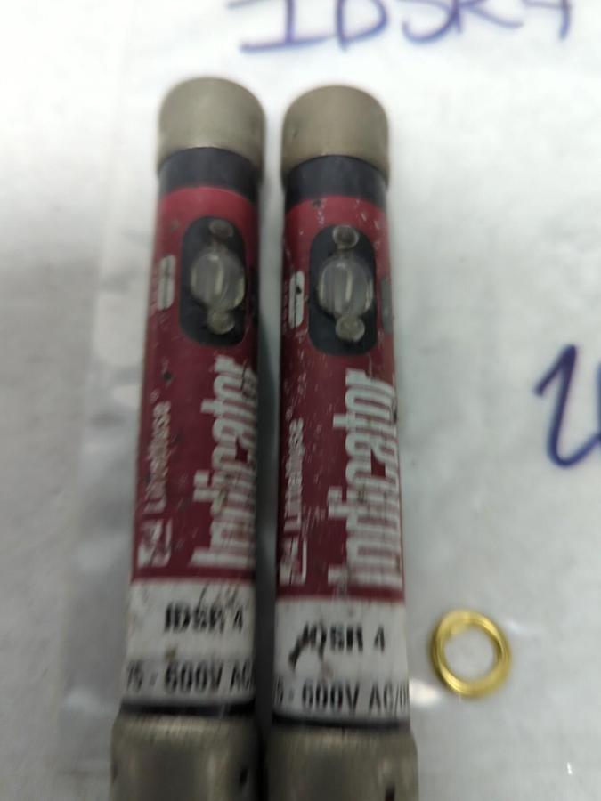 Used LITTELFUSE,IDSR4,INDICATOR 4 AMP FUSE LOT OF 2 PRE-OWNED