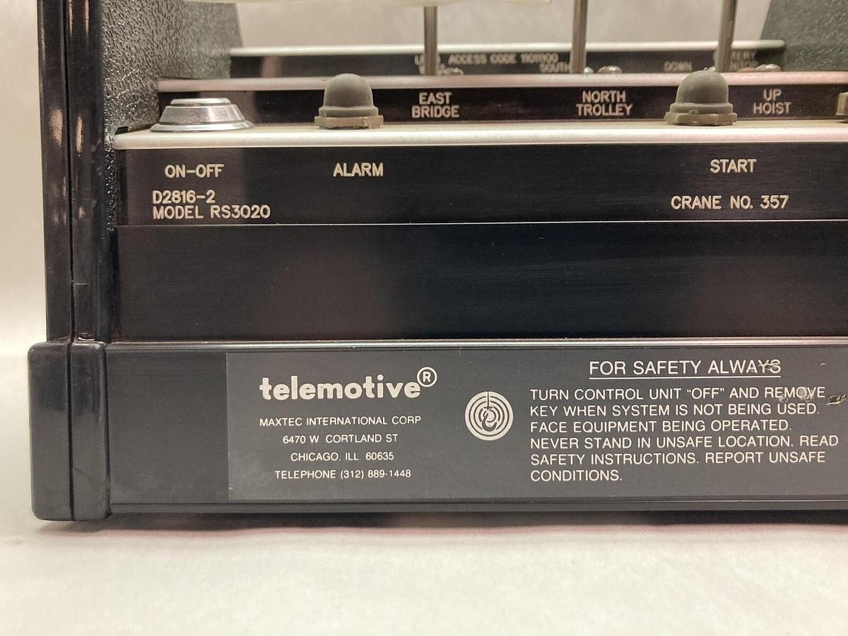 Telemotive,D2816-2 Model RS3020,Crane Control