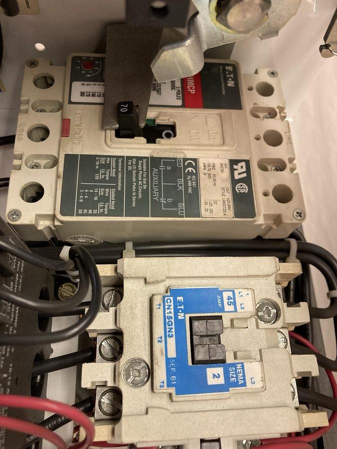 Eaton,2100 F206,12 Inch MCC Starter Bucket 30A 120Vac