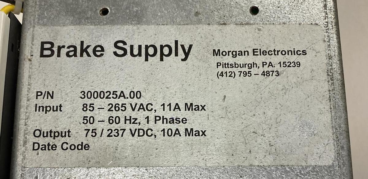 Siemens Morgan Electronics,300025A.00,Brake Power Supply Input 265VAC 1PH Output