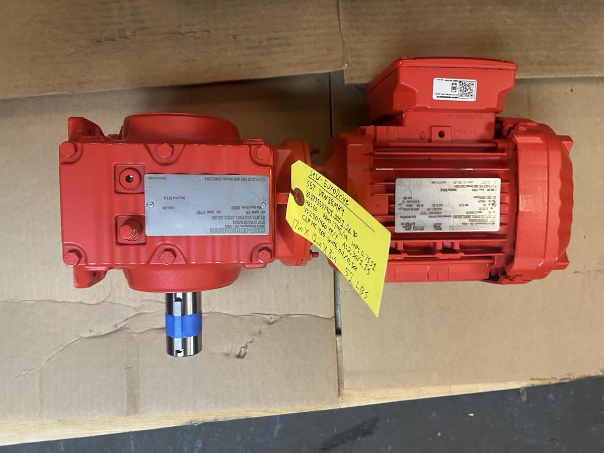 SEW EURODRIVE,S57-DRN80MK4,GEARMOTOR 94.08:1 3/4HP 1745RPM