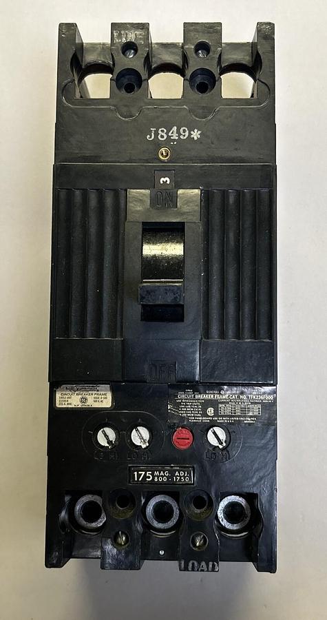 Used GENERAL ELECTRIC,TFK236F000,CIRCUIT BREAKER 225A 600V 3P