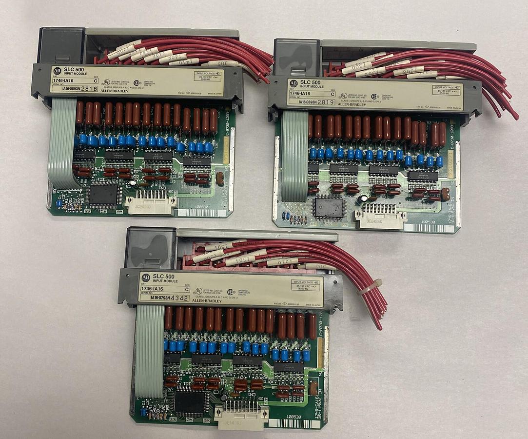 Used Allen-Bradley,1746-IA16,Output Module Lot Of 3
