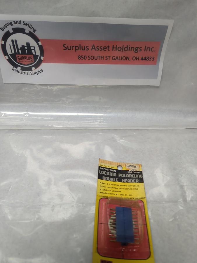 GC ELECTRONICS,41-310,LOCKING POLARIZING DOUBLE HEADER 10 POSITION NOS