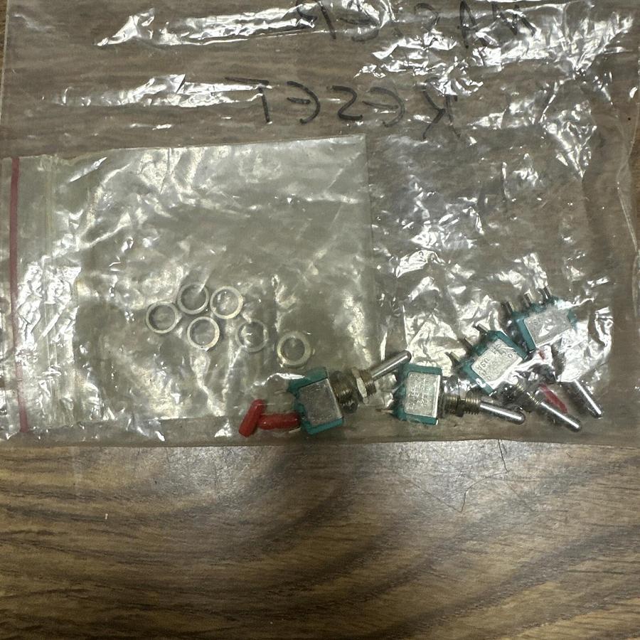 Switch,2 Position,Spring Return Mini Toggle LOT of 4