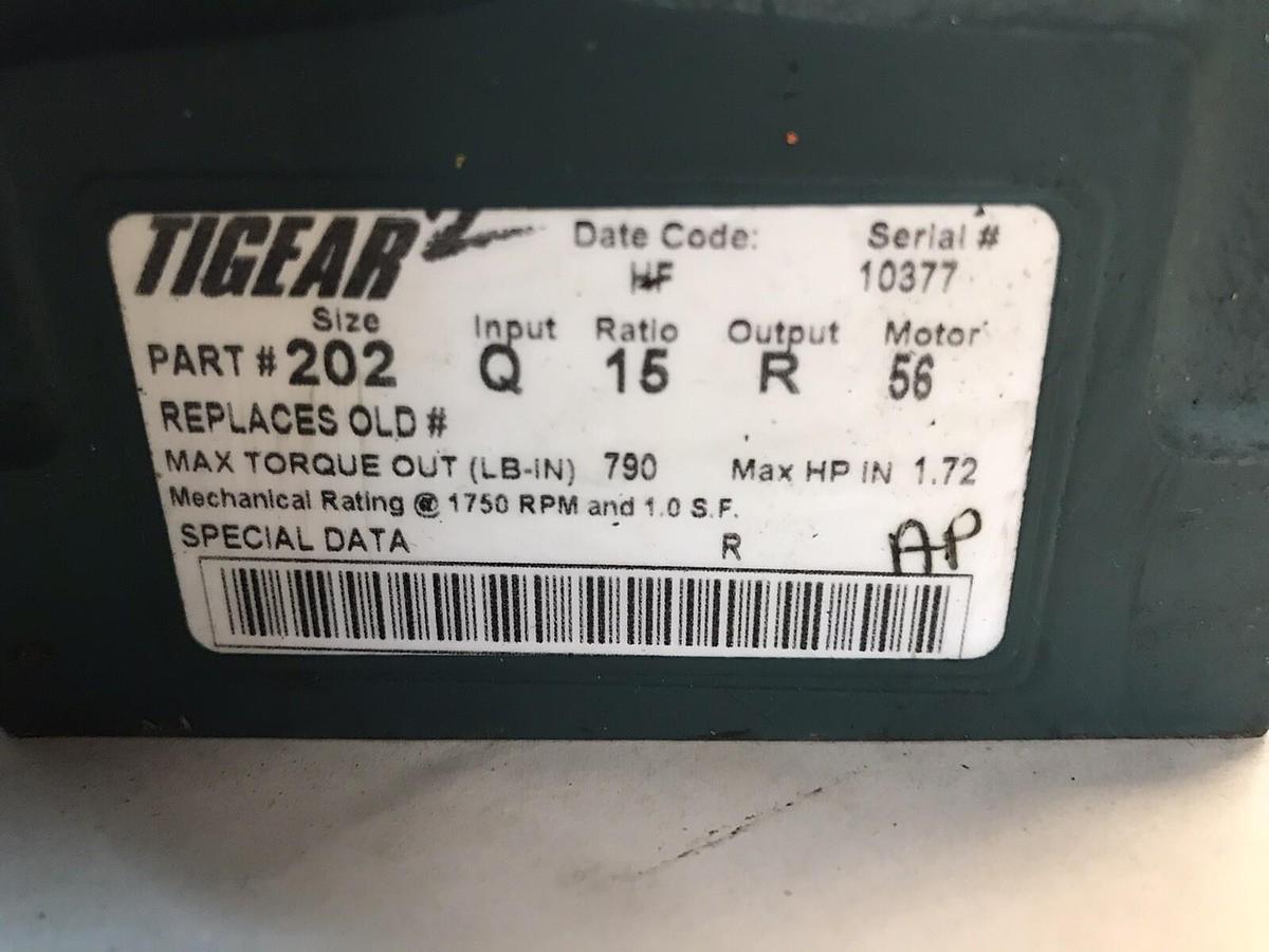 Dodge Tigear,Size 202,Gear Drive Ratio 15:1