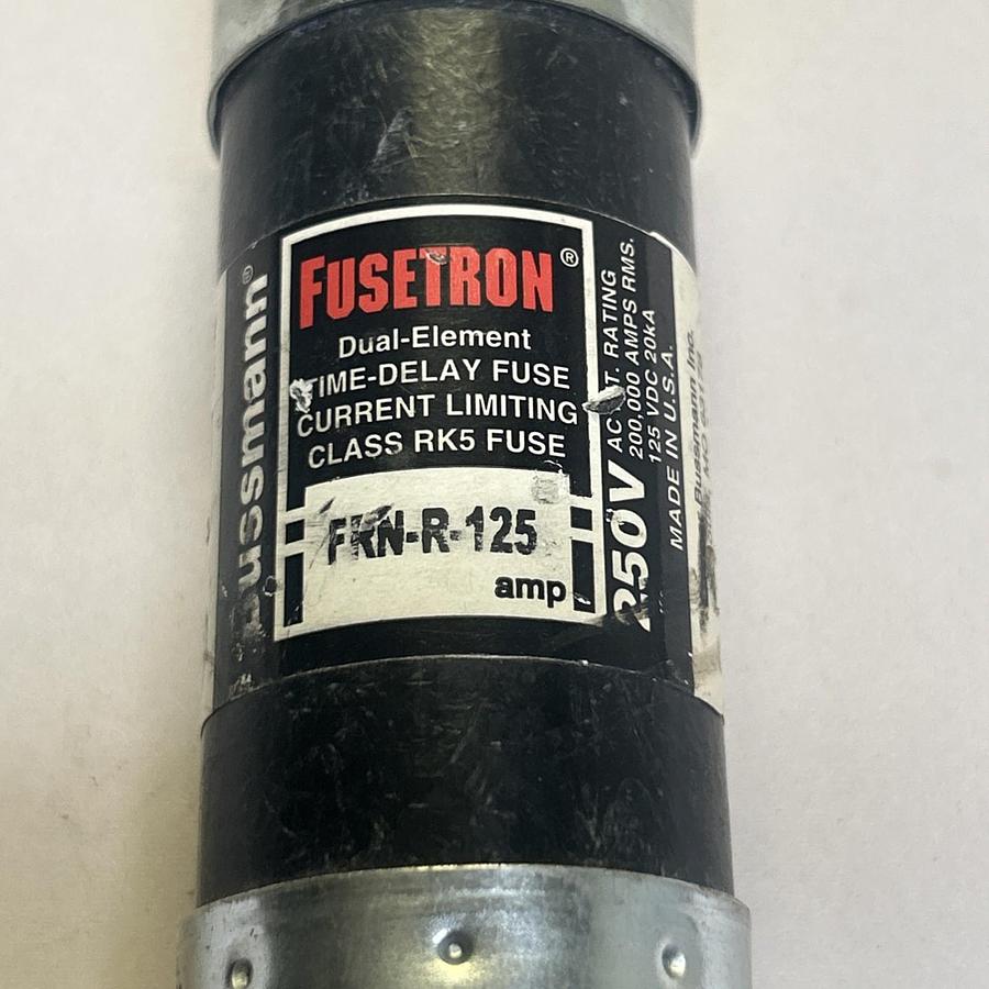 Used BUSSMANN,FRN-R-125,FUSETRON FUSE 125A 250V