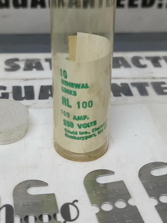 GOULD-SHAWMUT,RL-100,FUSE RENEWAL LINKS 100 AMP/250V. LOT OF 10 NOS