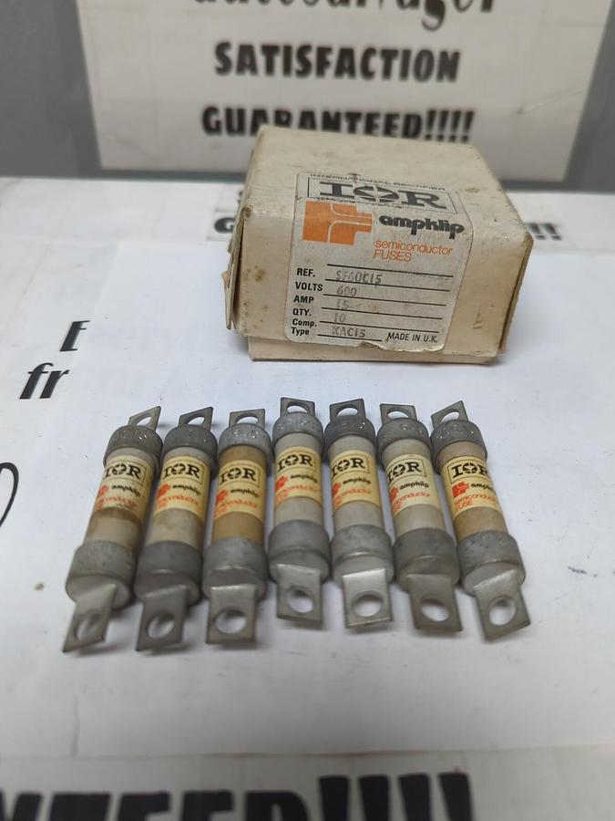 IOR AMPKLIP,SF60C15,SEMICONDUCTOR FUSES 15 AMP BOX OF 7 NOS
