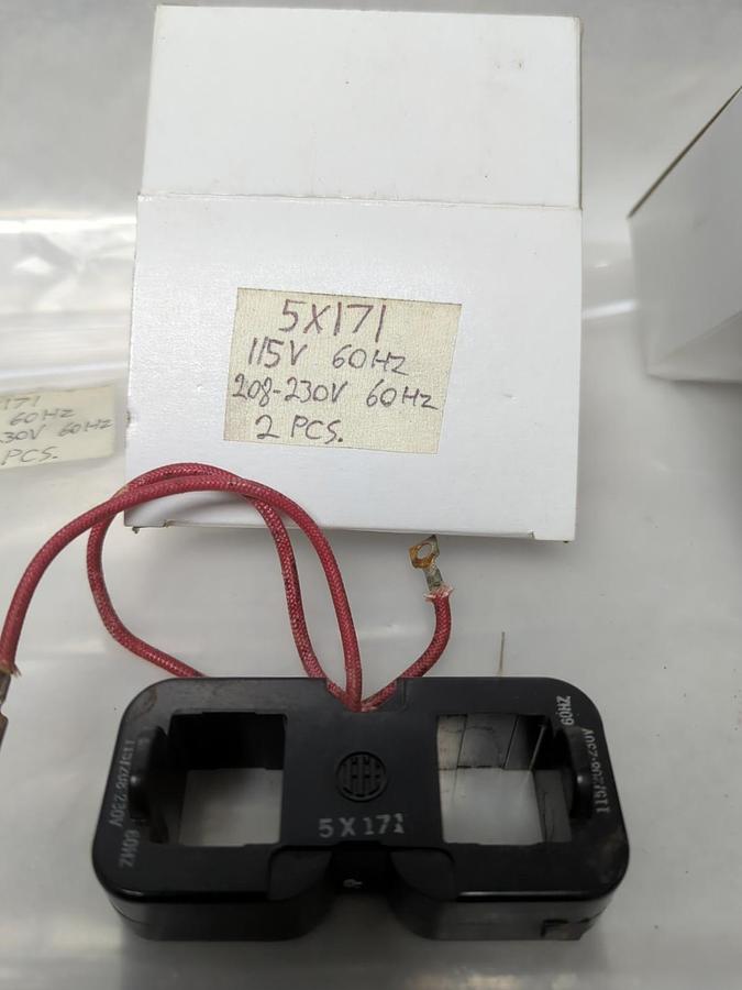 Used TELEMACANIQUE,5 X 171,OPERATING MAGNETIC COIL 115/208-230V 60HZ LOT OF 4 USED