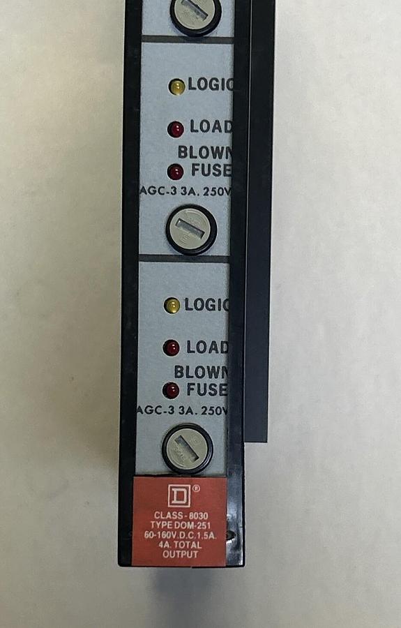 Used SQUARE D SY/MAX,8030-DOM-251,OUTPUT MODULE
