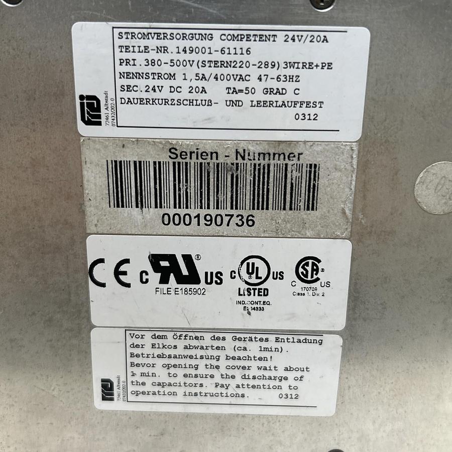 Used COMPETENT COSMO,149001-61116,POWER SUPPLY