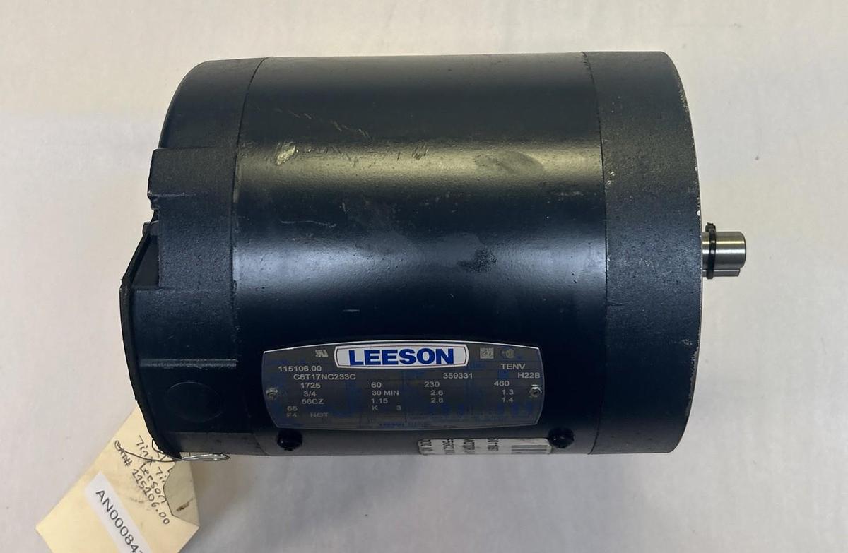 Used LEESON,115106.00,MOTOR 3/4HP 1725RPM 230/460V 56CZ FRAME