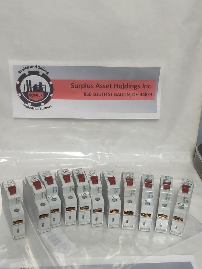 Used MOELLER,FAZ L10A,CIRCUIT BREAKER 1-POLE 220/300AC LOT OF 11 PRE-OWNED