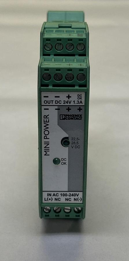 Used PHOENIX CONTACT,MINI-PS-100-240AC/24DC/1.3,POWER SUPPLY