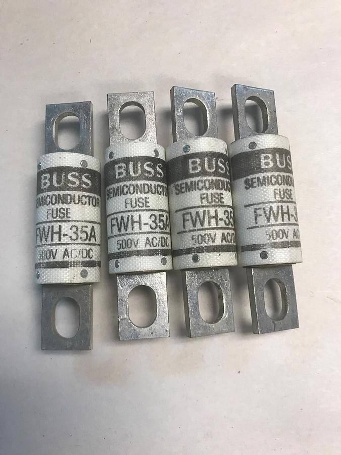 Used Cooper Bussmann,FWH-35A,35 AMP Semiconductor Fuse lot 4