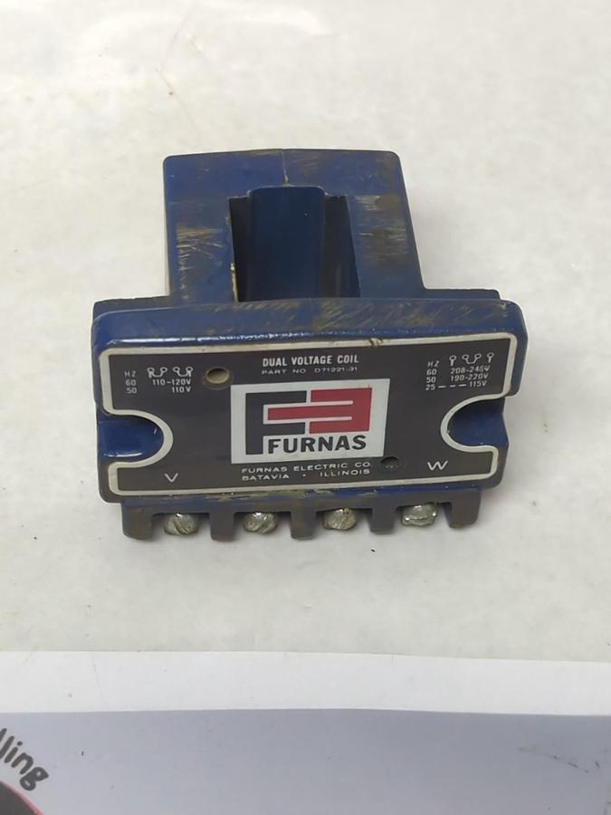Used FURNAS,D71221-31,DUAL VOLTAGE COIL 110-120V 60HZ 110V 50HZ PRE-OWNED