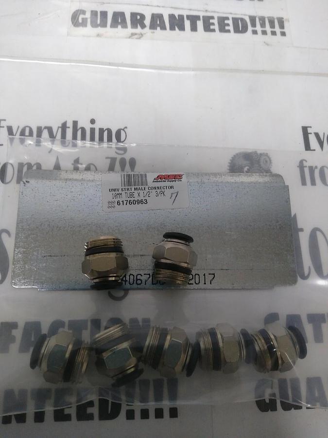 UNBRANDED,61760963,TUBE STRAIGHT MALE CONNECTOR 10MMX1/2 IN LOT OF 7 NOS
