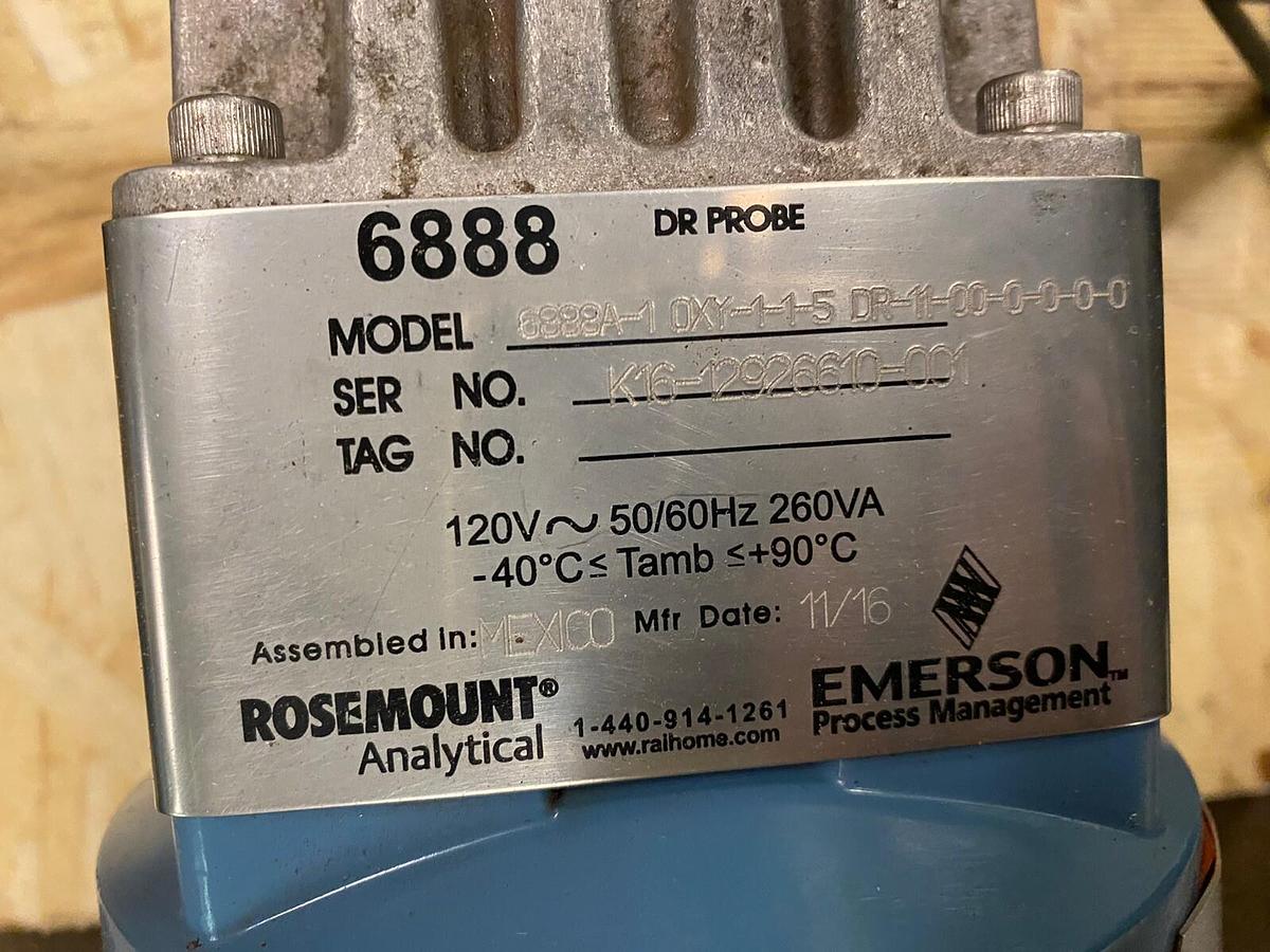 Used ROSEMOUNT,6888A-1OXY-1-1-5-DR-11-00-0-0-0-0,6888 DR OXYGEN PROBE