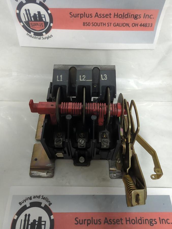 Used SQUARE D,HU-60-SV,3-POLE DISCONNECT SWITCH 60 AMP 600 V PRE-OWNED