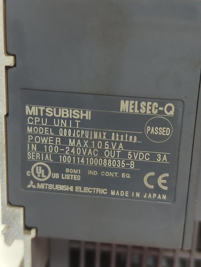 Used MITSUBISHI,Q00ICPU,MODULE/5-SLOT RACK PRE-OWNED