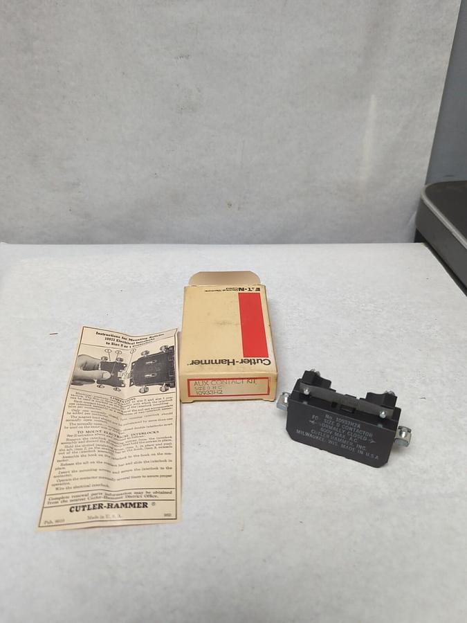 CUTLER-HAMMER,10933H2,AUXILIARY CONTACT SIZE 0 NOS