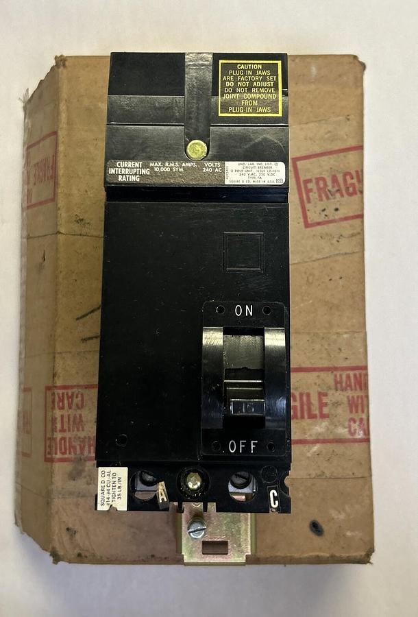SQUARE D,FA22015AC,I-LINE CIRCUIT BREAKER 15A 240V 2P NEW