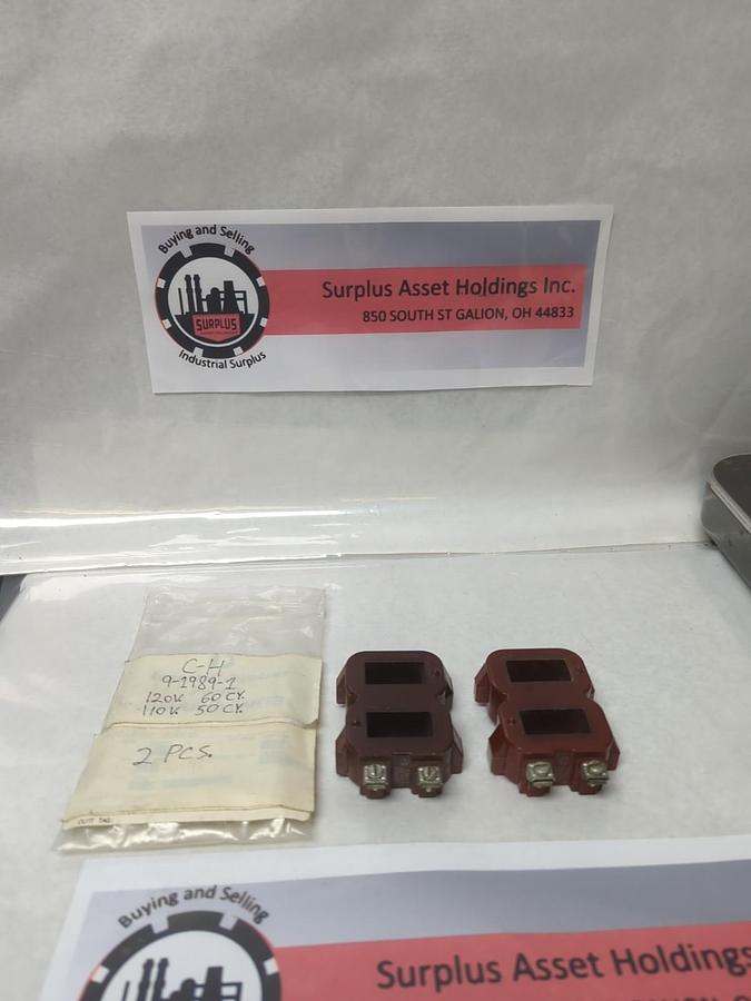 Used CUTLER-HAMMER,9-1989-2,COIL 120V 60CY 110V 50CY LOT OF 2 PRE-OWNED