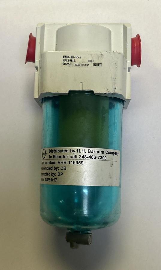 Used SMC,AFM40-N04-6Z-A,FILTER 150PSI