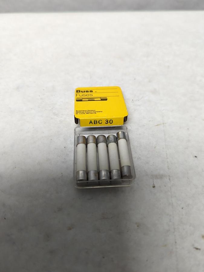 COOPER BUSSMANN,ABC 30,CERAMIC FUSE PACK OF 5 NOS
