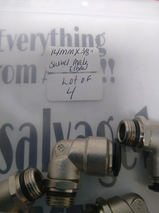 UNBRANDED,NA,TUBE SWIVEL MALE ELBOW 14MMX3/8 IN LOT OF 4 NOS