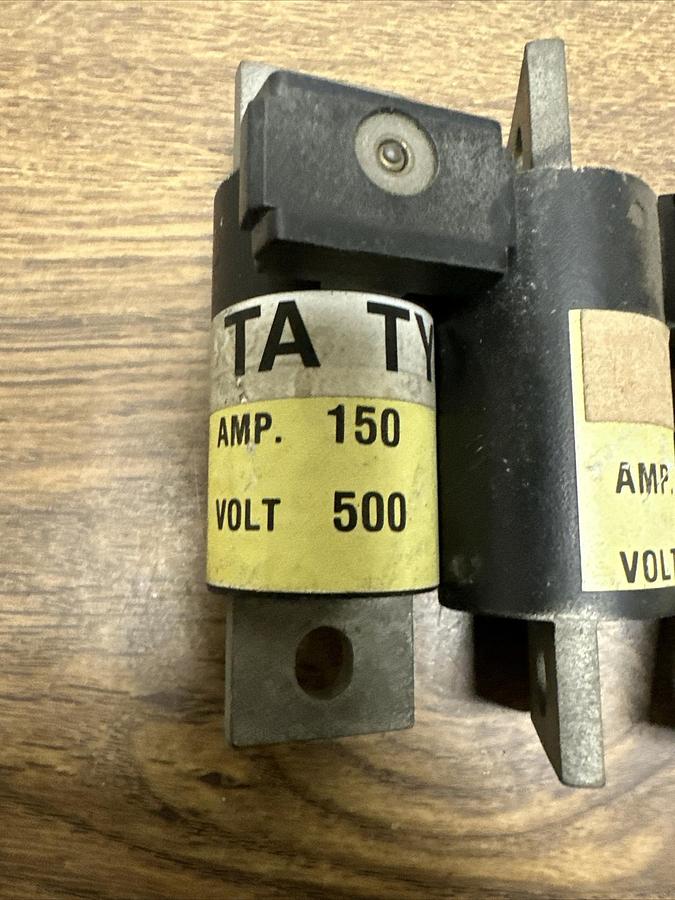 Used Dynapower,Type TA,Fuses150A 500V Lot of 4