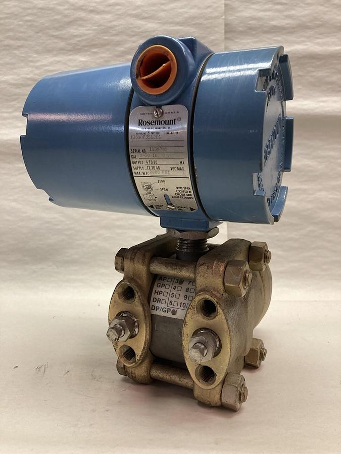 Used Rosemount,1151DP3S12B1,Pressure Transmitter 4-20MA 2000psi