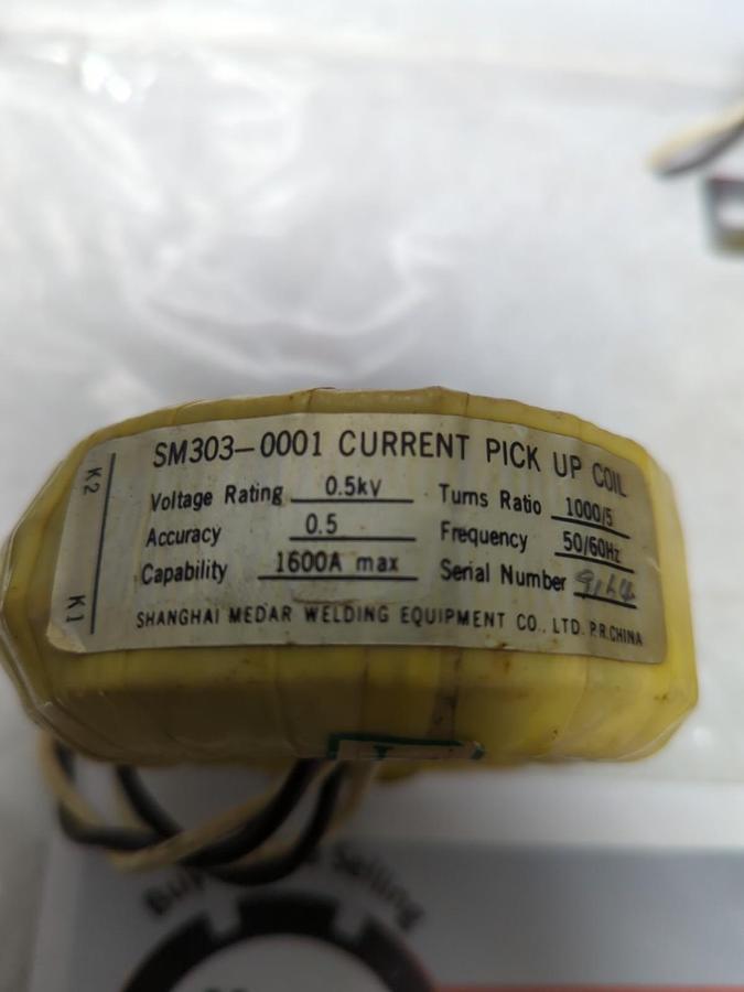 Used SHANGHAI MEDAR,SM303-0001,CURRENT PICK-UP COIL 1600A MAX LOT OF 3 PRE-OWNED