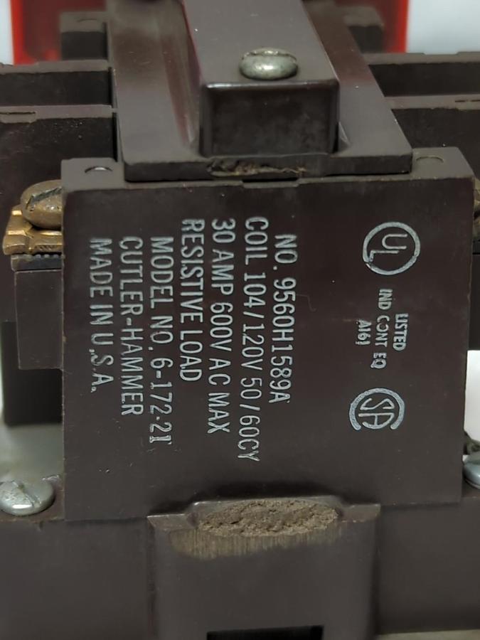 Used CUTLER HAMMER,9560H1589A,CONTACTOR WITH D26MAS2 COIL 120V AC/DC PRE-OWNED