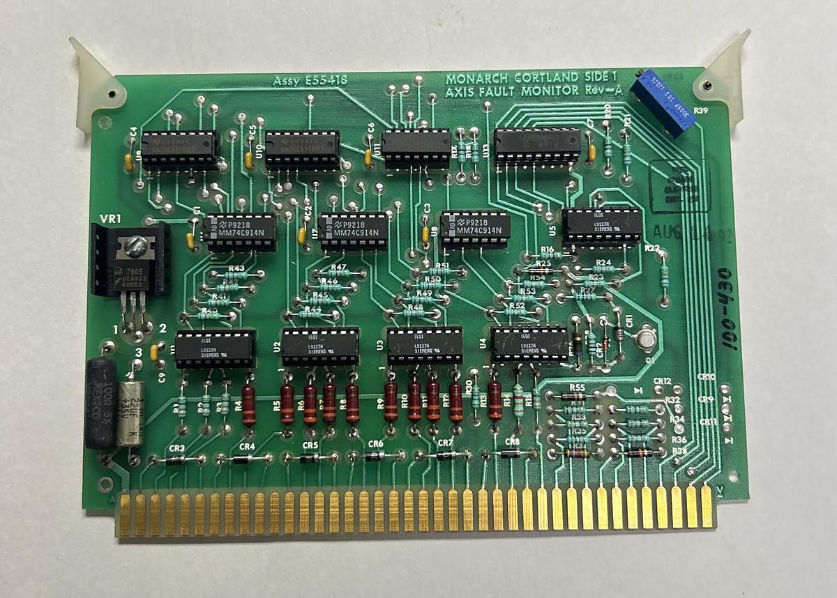 Used MONARCH,E55418,BOARD AXIS FAULT MONITOR