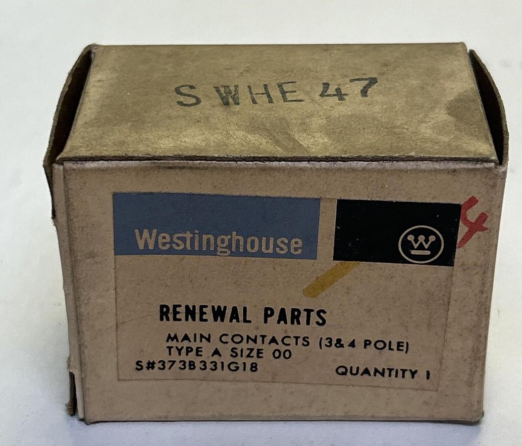WESTINGHOUSE,373B331G18,CONTACT KIT SIZE 00 3 & 4 POLE NOS