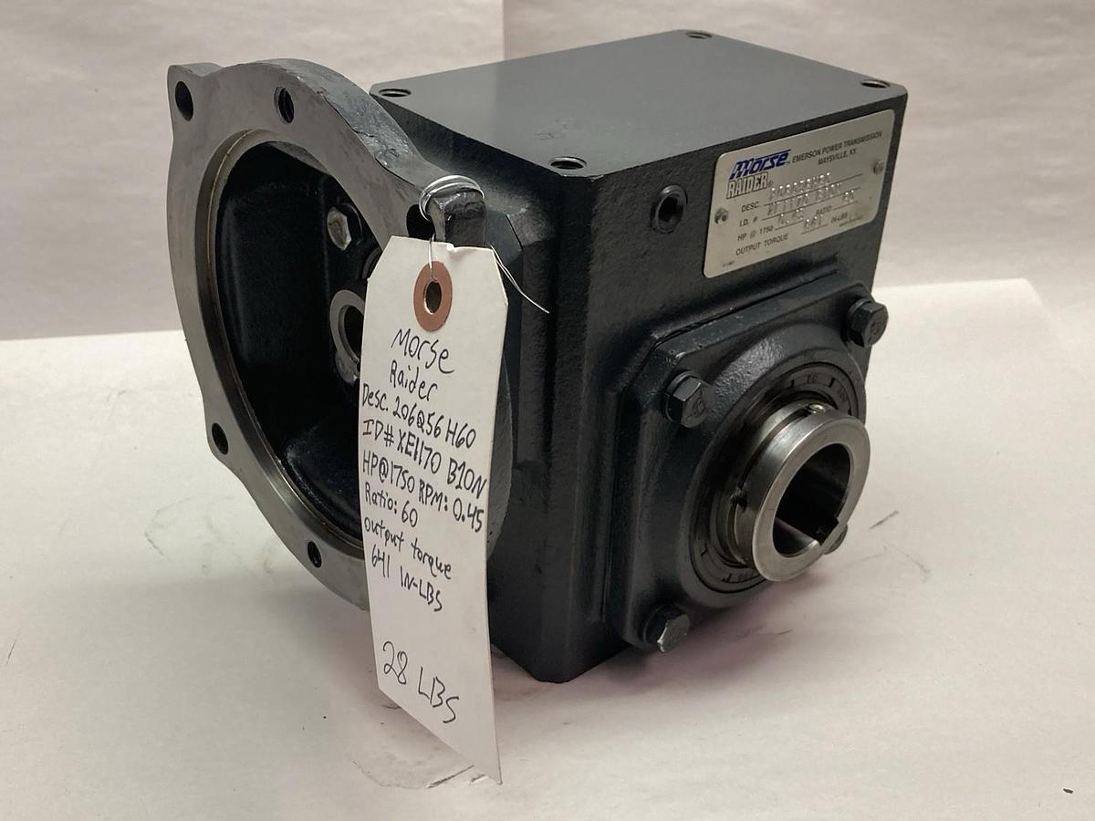 Morse,206Q56H60 XE1170 B10N,Gear Reducer 1750RPM 60:1 Ratio 0.45Hp
